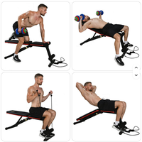 Banc de musculation multifonctionnel réglable pour haltères, machine abdominaux et banc de sit-up – Prix de gros, style populaire