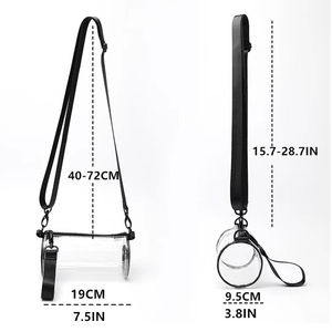 Women's Stadium Approved PVC <strong>Clear</strong> Crossbody Messenger <strong>Bag</strong> Sports <strong>Clear</strong> Tote Storage Pouch for Concerts - Product Image 2