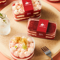 Offres Chaudes Récipient Alimentaire Transparent en Plastique PS, Boîte à Gâteau, Pot à Biscuits Scellé pour Tiramisu et Biscuits, Boîte à Gâteau en Plastique