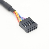 Câble de montage sur panneau double USB 2.0 a femelle vers Dupont 9 broches 3A Charge rapide Veste en PVC pour assemblage de boîtier d'ordinateur Trous de vis