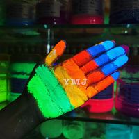 12 couleurs solvant Fluorescence poudre Pigment néon coloré huileux UV Fluorescent Pigments pour Gym craie savon Maki