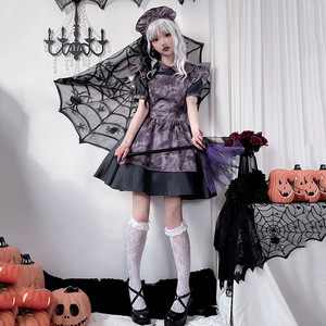 Japanisches Halloween-Kostüm Kürbis-Hexenkleid Horror-Puppenmädchenkleid Diablo Gotisches Vampirkleid für Damen - Product Image 3