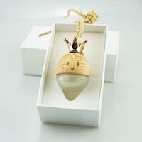 5Ml Grosir Mickey Mouse dan Kitty Cat Topi Kayu Diffuser Bulat Botol Parfum Udara Botol Kaca Kosong Mobil Aroma Mobil