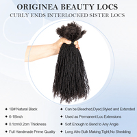 Extensions de Cheveux Naturels Originea Micro Locks, Interlocking Permanent, Douces et Serrées, Type Sister Loc, Cheveux Humains