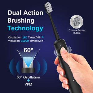 Cepillo de Dientes Eléctrico Inteligente Ultrasónico de Ángulo Amplio de 60°, Cerdas Suaves, Técnica de Vibración de Barrido, 42,000 <span class=keywords><strong>VPM</strong></span> Oscilantes - Product Image 2