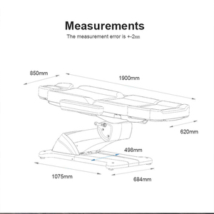 เฟอร์นิเจอร์ร้านเสริมสวยหรูหรา เตียงเสริมความงาม <span class=keywords><strong>3</strong></span> มอเตอร์ สำหรับนวดหน้า ทำทรีทเมนท์ผิว ทำสัก เก้าอี้ไฟฟ้าสำหรับทำเล็บเท้า - Product Image 2