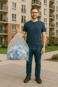 26 Gallon Ultra Strong Clear Trash Bags, 100 Count Heavy Duty Disposable Clear Bin Liners for Home Commercial Use - Product Image 2