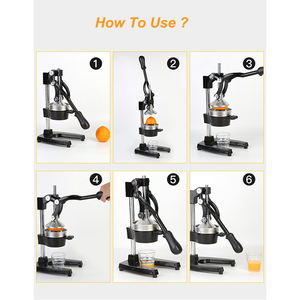 Exprimidor Manual Comercial de Cítricos de Alta Resistencia para Granada, Pomelo, Lima y Naranja - Exprimidor Ecológico de Frutas y Verduras - Product Image 4