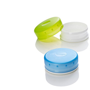 Round Soap Dish With Lid 7.5X7.5X3.5Cm Portable Travel Soap Box For Sinks PP Material - Product Image 1
