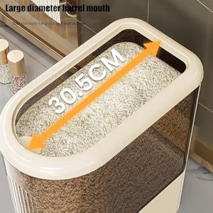 Easy Access 5kg <strong>Plastic</strong> PP Rice Dispenser Translucent Lid Moisture-proof Kitchen Cereal Dispenser Sealed <strong>Storage</strong> <strong>Container</strong> for - Product Image 5