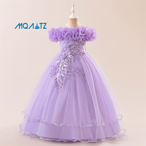 MQATZ Robes d'Anniversaire Multicouches pour Filles, <span class=keywords><strong>Robe</strong></span> <span class=keywords><strong>de</strong></span> Soirée Princesse Bouffante pour <span class=keywords><strong>Enfants</strong></span>, Vente Chaude ALP-0031 - Product Image 3