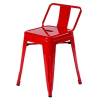 Chaises de salle à manger empilables en métal Tolix vintage, résistantes à l'eau, durables et bon marché, pour restaurant, bar et usage domestique.