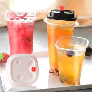 Transparent PP Single Wall Double Share Two-compartment <b>Cup</b> with <b>Lid</b> <b>and</b> <b>Straw</b> - Product Image 4