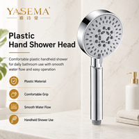 Prix abordable Kits de douchettes à main 3 fonctions finition chromée avec bras, design tendance, accessoire de salle de bain amovible, vente en gros