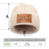 Chapeaux pour Enfants Mode, Bonnet Bébé Hiver en Cuir, Bonnet Tricoté pour Tout-Petits, Casquette pour Filles, Garçons et Accessoires pour Bébés