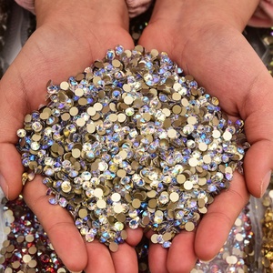 OLeeya Strass en verre cristal AB de qualité supérieure, 2088 Xirius16, 8 facettes grandes et 8 petites, à dos plat, non thermocollants, pour décorations - Product Image 4