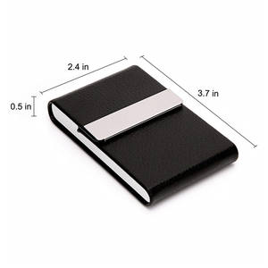 מדגם חינם רזה pu עמיד מתכת ביקור במקרה כרטיס מובלט עם מחזיק כרטיס אלומיניום - Product Image 2