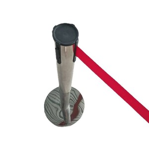 Barriera di Sicurezza Retrattile Estensibile a Pavimento in Acciaio Inox, Cordoniera di Delimitazione da Un Metro per Banche - Product Image 5