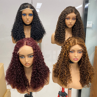 Perruques bouclées crépues en gros, perruques Lace Front en cheveux humains, perruques HD Lace pas chères pour femmes noires, perruques Pixie bouclées en cheveux humains