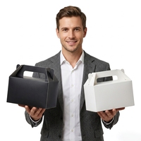 Vielseitige Papierboxen für Partys, Geschenke und Verpackungen im Großhandel, Schwarze und Weiße Karton-Geschenkboxen mit Griff