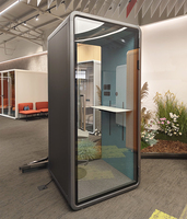 Cosses acoustiques de conception européenne Cabine téléphonique de plusieurs tailles Réduction de 30db Salle d'appel insonorisée Une personne avec des meubles