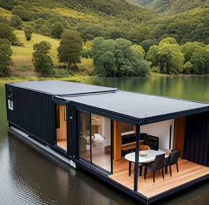Casa Prefabricada Ecológica de Lujo Moderna <span class=keywords><strong>Serie</strong></span> Negra, Casa Móvil de Acero, Cápsula, Cama, Invernadero, Villa de 2 Dormitorios, Apartamento, Hospital - Product Image 2