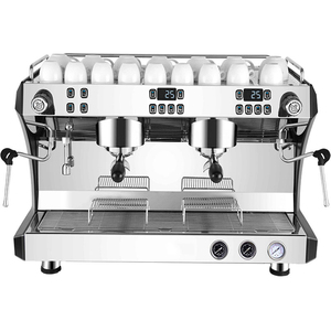 Cafetera Profesional de 2 Grupos para Café Americano, Máquina de Café Espresso Semiautomática Italiana - Product Image 3