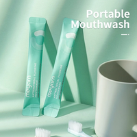 Soins orthodontiques en usine, bain de bouche en sachets format voyage, menthe fraîche, sans alcool ni fluorure, stérilisation efficace, 12 ml * 10 pièces