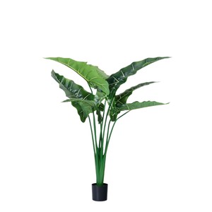 Plante artificielle en plastique Alocasia en pot, ornement de jardin pour la décoration de bureau, de jardin et de maison, plantes artificielles, plantes factices - Product Image 5