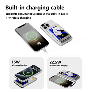 סוללת גיבוי ניידת קטנה עם NFC, מסך E-Ink, טעינה מהירה, טעינה אלחוטית מגנטית ועם מסך E-Ink הניתן להתאמה אישית - Product Image 5