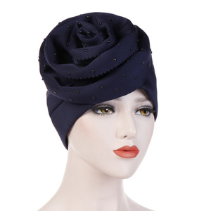 HZO-18122 fleur femmes Turban motif africain Head Wrap Beanie <span class=keywords><strong>Bonnet</strong></span> <span class=keywords><strong>chimio</strong></span> Cap perte de cheveux chapeau - Product Image 5