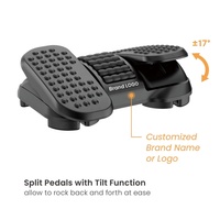 Repose-pieds ergonomique sous le bureau Repose-pieds de massage réglable avec pédales et roulettes fendues