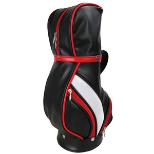 Bolsa de Vino de Golf Personalizada de Cuero PU Auténtico de Primera Calidad, Impermeable, Mini Bolsa de Regalo de Lujo, Decorativa Roja de Japón y Corea del Sur, 34*12cm, Cierre de Cremallera - Product Image 4