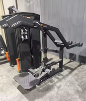 DINUO Appareil Commercial de Musculation à Poids Chargés Réglable pour Hack Squat, Entraînement des Fessiers, Jambes, Cuisses et Ischio-jambiers, Machine d'Entraînement de la Partie Inférieure du Corps