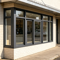 Fenêtre coulissante en aluminium pour projet commercial, fenêtres en aluminium, fenêtres coulissantes en aluminium à double vitrage