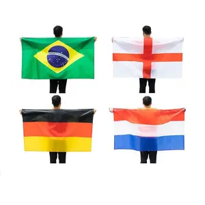 Disesuaikan murah bendera nasional syal Digital pencetakan bendera untuk Euro 2024