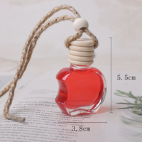 Vente chaude 8ml bouteille de parfum de voiture diffuseur de désodorisant arôme liquide longue durée avec couvercle en bois et bouteille de parfum en verre