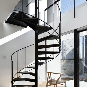 <span class=keywords><strong>Escalier</strong></span> en spirale et en acier au carbone, simple, moderne et simple pour petit espace, <span class=keywords><strong>prix</strong></span> d'usine, - Product Image 4