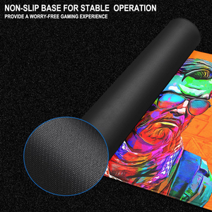 Tapis de souris XXL surdimensionné à motif floral personnalisé, imperméable, antidérapant, avec bordure renforcée - Product Image 5