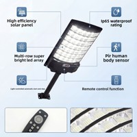 Lampu halaman surya tahan air untuk luar ruangan, lampu jalan terintegrasi pedesaan baru dengan sensor cerdas LED rumah tangga