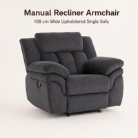 Fauteuil inclinable manuel, canapé simple rembourré de 108 cm de large