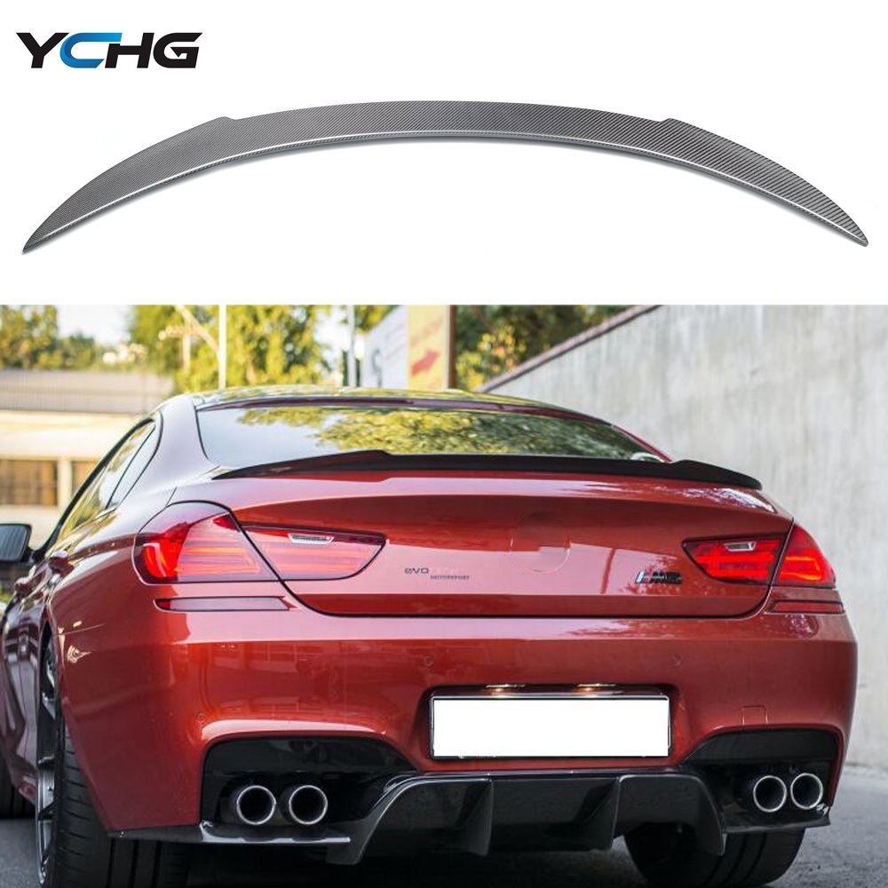 F06 V стиль углеродное волокно задний спойлер крыло багажника для BMW 6 серии F06 & M6 F12 F13 2012-2018 640i 640d 650i автомобильные запчасти