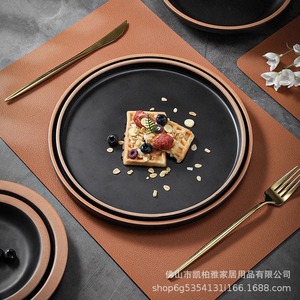 <b>Melamine</b> Western-style dinner <b>plate</b>, popular tableware storage, round steak <b>plate</b>, commercial flat <b>plate</b>, restaurant cold dish, - Product Image 3