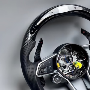 Volante Deportivo de Fibra de Carbono con LED para <span class=keywords><strong>Audi</strong></span> B9 A4l A5 A3 A4 S5 A6L A8 Q8 SQ8 S3 S4 RS3 RS5 RS7 RS6 - Product Image 2