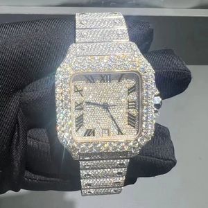 Montre automatique mécanique de luxe personnalisée de haute qualité pour plongeur, cadran en cristal saphir, moissanite, style hip-hop, lumineuse, étanche 50 bars - Product Image 3
