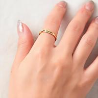 Bague de mode unisexe en acier inoxydable plaqué or 18 carats avec breloque ovale fine en forme de tulipe pour hommes et femmes