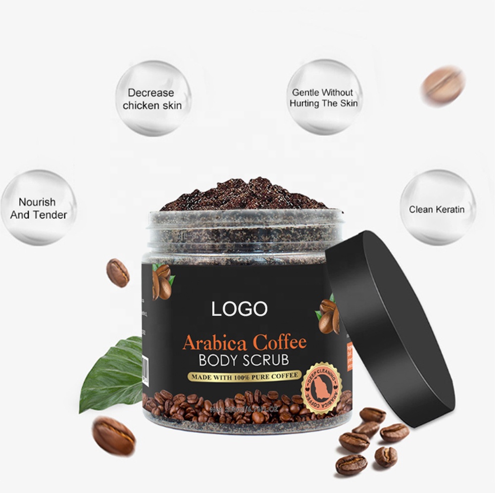 Private Label Natural Coffee Scrub Soothing Refreshing Body Care Coffee Exfoliating Organic Body Scrub