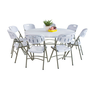 Ensemble de chaises de Table pliante lourde de haute qualité facile à transporter 4ft 5ft 6ft 7ft pique-nique en plein air événement de mariage salle à manger moderne utilisation de la cuisine - Product Image 1