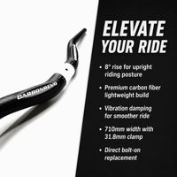 Guidon de trottinette électrique Carbonrevo en alliage d'aluminium, installation facile, qualité supérieure pour la conduite tout-terrain