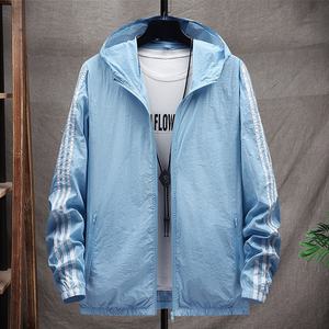 남성용 여름 트렌디 브랜드 <span class=keywords><strong>UV</strong></span> 보호 재킷 통기성 아이스 실크 낚시 용 속건 태양 보호 의류 - Product Image 1